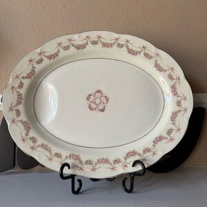 Theodore Haviland Hamilton Serving Platter Made in America gold trim Vintage